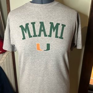 Small Gray University of Miami shirt